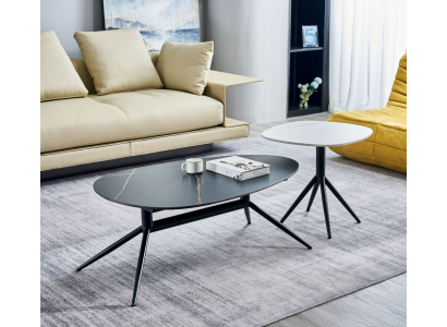 Set vu 2x Couchtischen Kaffisdëscher Säitentëscher Designer Wunnzëmmerdëscher
