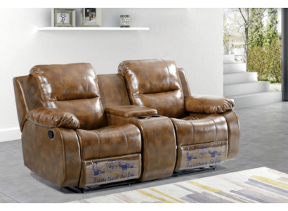 Zweesëtzer Sofa Modern Wunnzëmmer Couch Braun Designer Polstersofas