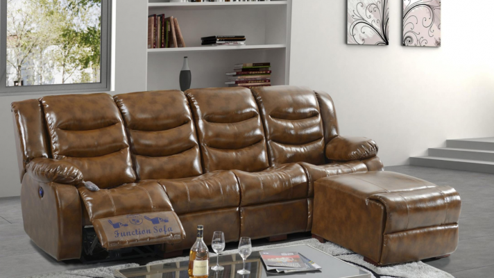 Design Sofa 4-Sëtzer Wunnzëmmer Miwwelen Luxus Sofa Pouff Luxus Miwwelen