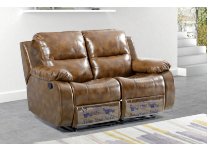 Couchen Braun Sofa 2 Plazen Massagesëtz Zweisëtzer Relax Nei
