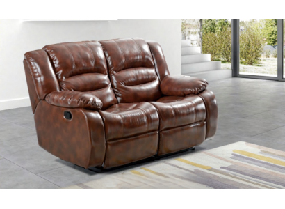 Wunnzëmmer Sofa 2 Sëtzer Modern Couche Polster Sëtzer Sofa Brong Holz
