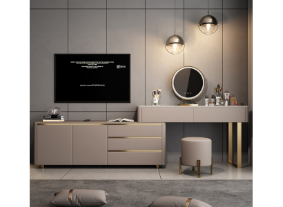 Schminktisch mat RTV Tirangspigel Luxus Konsole Schlofkummer