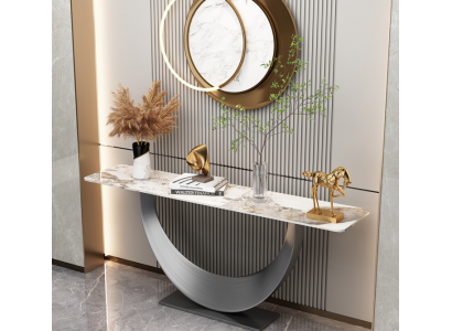 Konsolen Designer Luxus Modern Konsolendësch Edelstol Design Sëlwer