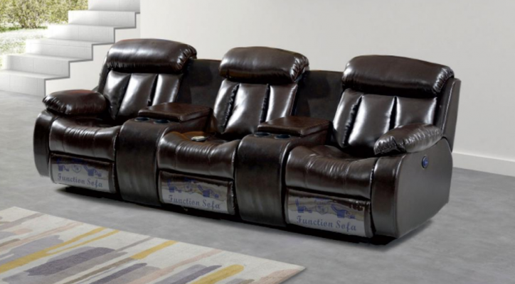 Käschtegerran Wunnzëmmer Sofa 3 Sëtz Wunnzëmmer Miwwelen Deluxe Sofa Braun