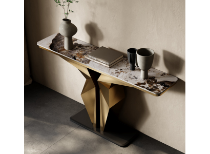 Design Luxus Konsolendësch Konsole Sideboard Gold Wunnzëmmer Miwwelen Nei