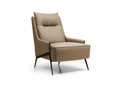 Sëtz 1 Plaz Kënschtleeder Lounge Luxus Polster Relax Miwwel Design Canapé