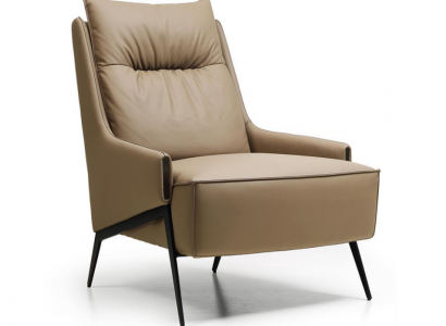 Sëtz 1 Plaz Kënschtleeder Lounge Luxus Polster Relax Miwwel Design Canapé