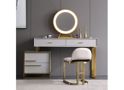 Dësch Modern Konsole Spigel Schminktisch Schlofkummer Kosmetik Dësch