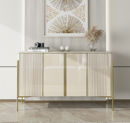 Säitendësch Modern Holz Wunnzëmmer Miwwelen Schaf Kommode Luxus Beige