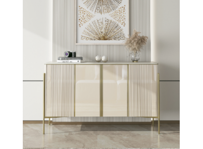 Säitendësch Modern Holz Wunnzëmmer Miwwelen Schaf Kommode Luxus Beige