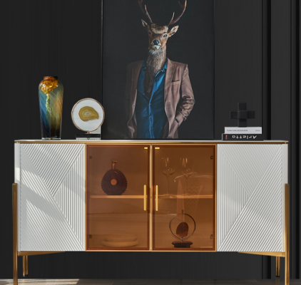Kommod Regal Design Wunnzëmmer Miwwelen Holz Nei Sideboard Schaf