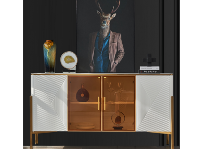 Kommod Regal Design Wunnzëmmer Miwwelen Holz Nei Sideboard Schaf