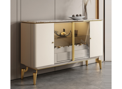 Designer Kommode Anrichte Side Board Schaf Wunnzëmmer Regal Luxus