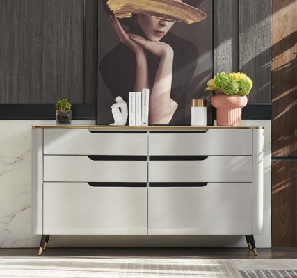Design-Kommode Anrichte Sideboard mat Tiräng Schrack Wunnzëmmer Nei