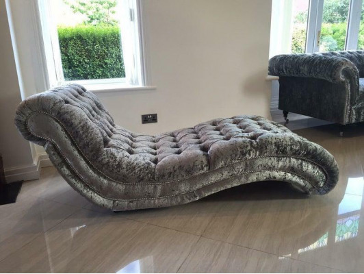 Chesterfield Chaiselongue Canapé Liichtstuhl Chaise Club Relax Dekorative Leighen Lieder