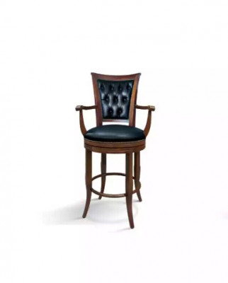 Barhocker Stull Fauteuil Kënschtlederen Klassesch Miwwelen Chesterfield Boltser