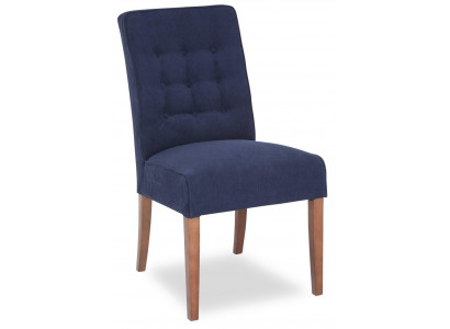 Chesterfield Fauteuil Textilstull Polster Sëtz Stoff Samt Still Richtegt Holz