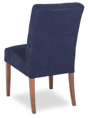 Chesterfield Fauteuil Textilstull Polster Sëtz Stoff Samt Still Richtegt Holz