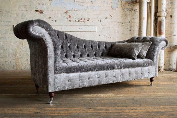 Grou Chesterfield Canapé Sofa Polster 3 Sëtzer Canapéë Sëtz Garnitur Sofas Nei