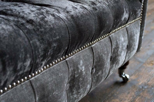 Grou Chesterfield Canapé Sofa Polster 3 Sëtzer Canapéë Sëtz Garnitur Sofas Nei