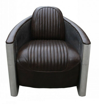 Aviator Sofa Sessel Couch Club Lounge Aluminium Fliger Retro Echt Lieder Vintage