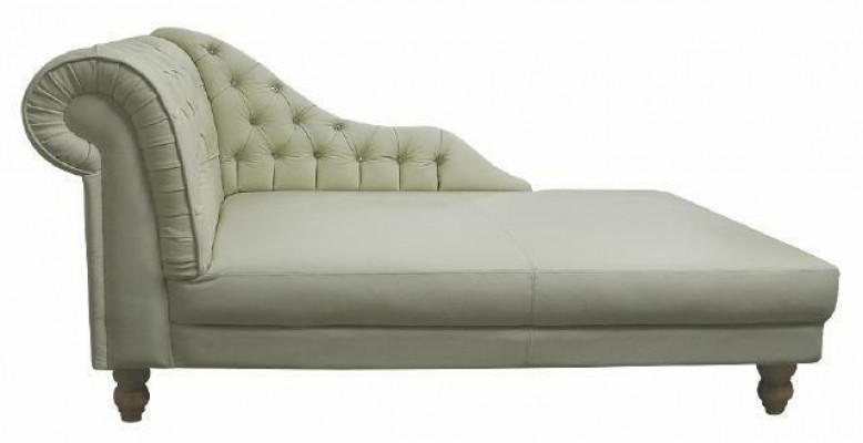 NAPOLEON Chesterfield Chaiselounge Léng Couch Canapé Ledercouch Textil