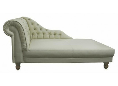 NAPOLEON Chesterfield Chaiselounge Léng Couch Canapé Ledercouch Textil