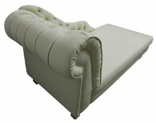 NAPOLEON Chesterfield Chaiselounge Léng Couch Canapé Ledercouch Textil