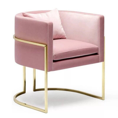 Fauteuil Metall Design Polster Lounge Club Stull Sëtz Relax Luxus Zëmmer Waard Nei