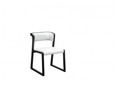 Stull 1x Iesszëmmer Club Still Fauteuil Designer Holz Lounge Italien Polster Wäiss