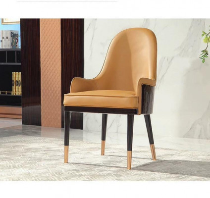 Stull 1x Iesszëmmer Polsterstull Fauteuil Télévisioun Lounge Club Lieder Textil Sëtz