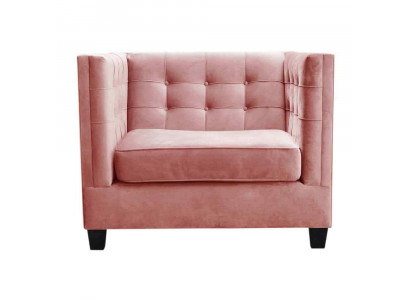 Stull 1x Iesszëmmer Fernseh Lounge Textil Sëtz Fauteuil Chesterfield gepolsterten Stull