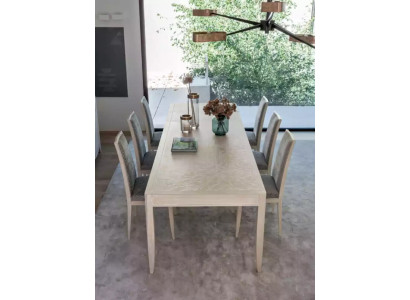 Stull Grupp Garnitur Dësch 6x Stiller Iesszëmmer Design Holz Iessgrupp 7tlg
