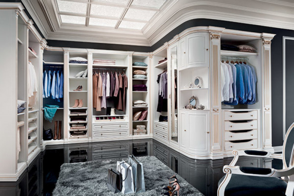 Elementmodell V2D-02 fir Walk-in Closet Kleederschaf Italienesch Miwwelen