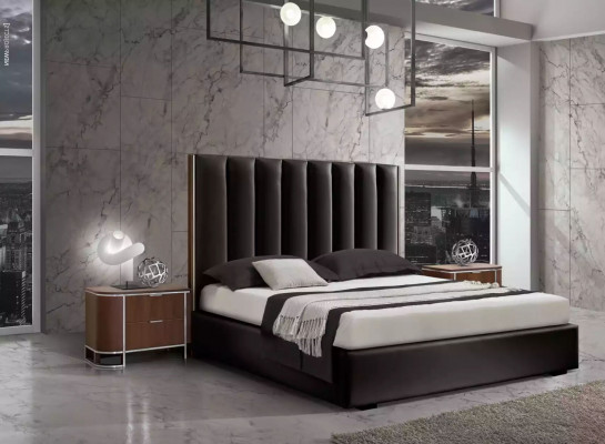 Bett Nuetsdësch 2x Luxus Schlofkummer Set Komplett Zëmmer Miwwelen Nei