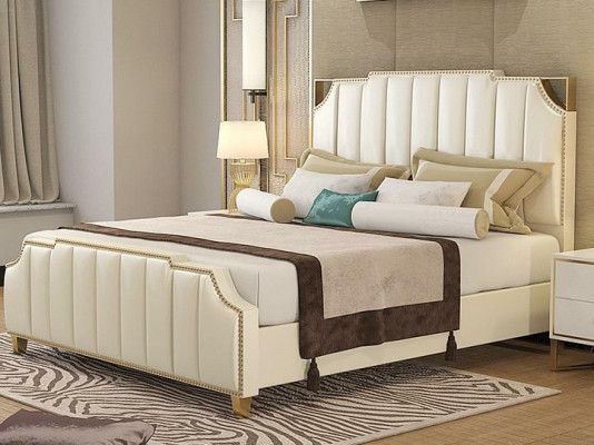 Design Duebelbett Bett Hotel Luxus Schlofzëmmer 180x200cm Lieder Better Polster.