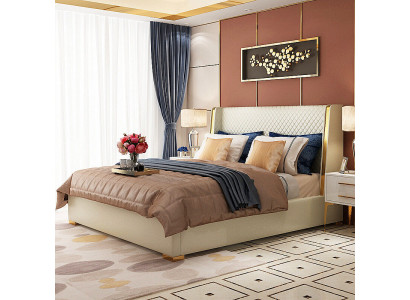Designer Polsterbett Bett Betten Stoff Holz Luxus Eebett 180x200cm Duebelbett
