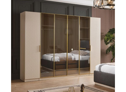 Elegante Kleederkëscht am Schlofzëmmer luxuriéis Holzmiwwelen Schief Schaf