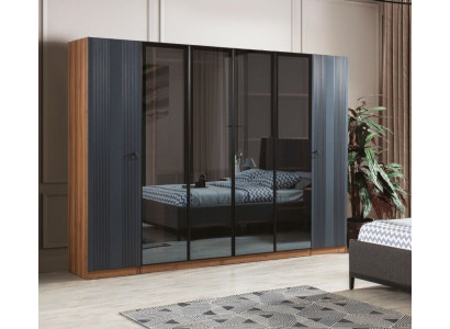 Luxus Kleederschaf Schlofzëmmer Stil Modern Holz Miwwel Schaf 6-Deiereg