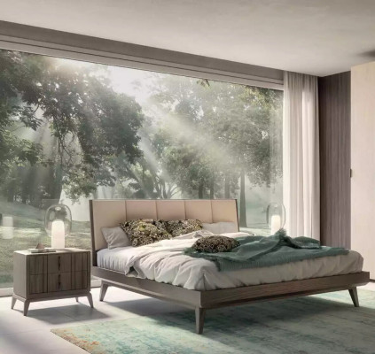 Schlofzëmmer Set Bett 2x Nuetsdëscher Design Luxus nei 3tlg Modern Better