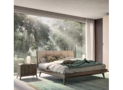 Schlofzëmmer Set Bett 2x Nuetsdëscher Design Luxus nei 3tlg Modern Better