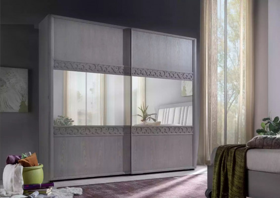 Schiefdier-Schränk Schaf Schaf Kleeder-Schränk mat Spigel Holz Luxus Modern
