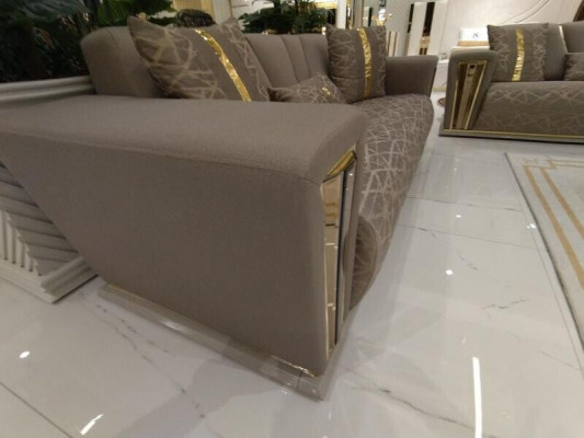 3+1 Sëtzer Luxus Sofagarnitur Komplett Set Couch Sofa Modern Garnitur Wunnzëmmer