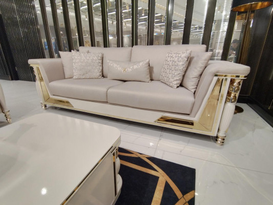 Garnitur Sofagarnitur 3+1 Sëtzer Dësch Sofa Sofas Sesselen Couch 3tlg Nei