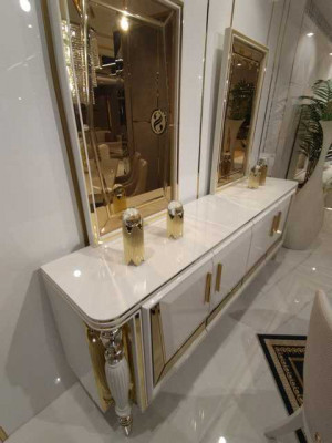 Modern Sideboard Anrichte mat Spigel Ënnerschaf Luxus Miwwelen Nei