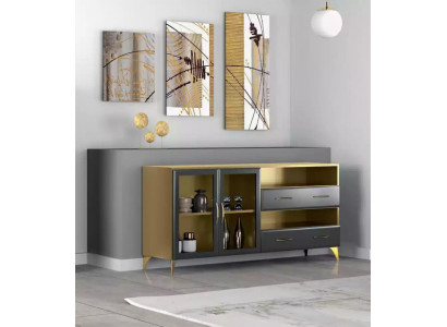 Säitenschaf Luxus schaukelnd Modern Wunnzëmmer Kommoden Holz Kommode