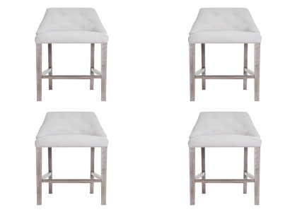 4x Barhocker Bartresen Still Set Stillen Polster Chesterfield Design Stil