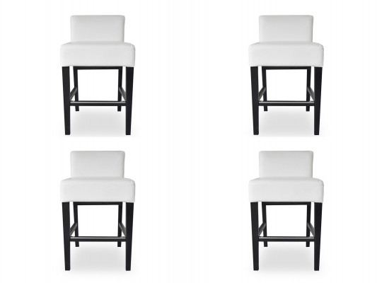 4x Bar Hocker Barstull Tresen Dësch Still Set Still Polster Sëtz Garnitur