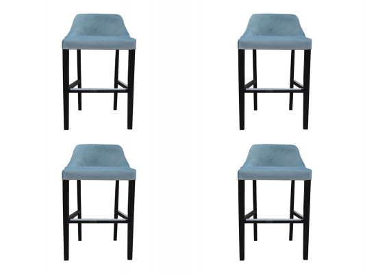 4x Design Chesterfield Barhocker Héichstull Set Gepolstert Stiller Garnitur
