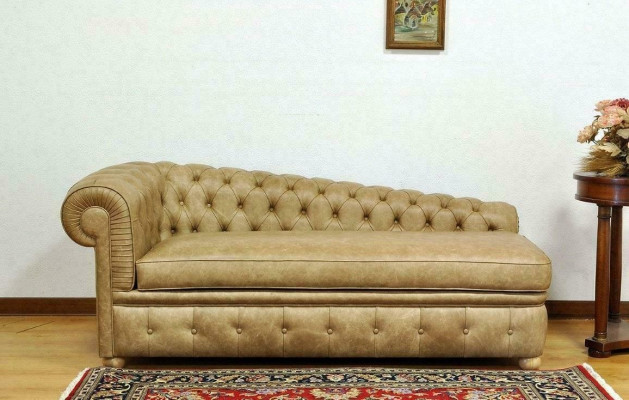 Chaise longue Chesterfield Sofa Gréng Couch Liege Ottomane Réckkanner Lieder Chiase